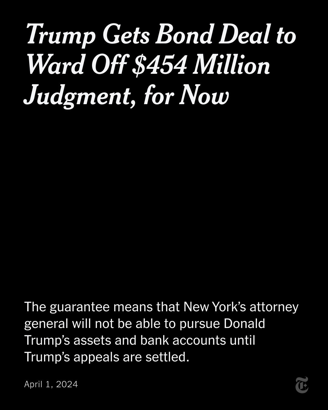 The New York Times on X: &ldquo;Donald Trump reached a deal to ward off 