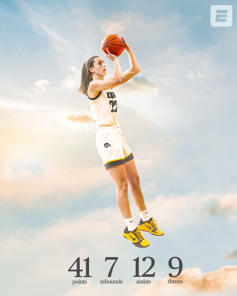 CAITLIN CLARK. GENERATIONAL 🔥 

THE HAWKEYES ARE HEADED TO THE FINAL FOUR 😤