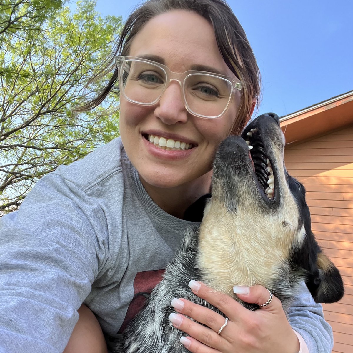 nikkilynnef's tweet photo. The sweetest little Dixie turned TWO today! 🐾💜 She brings plenty of love and chaos to our days, but we wouldn’t have it any other way! @funderburk_mark 

#cattledog #puppy #happybirthday https://t.co/8RjchexMcj