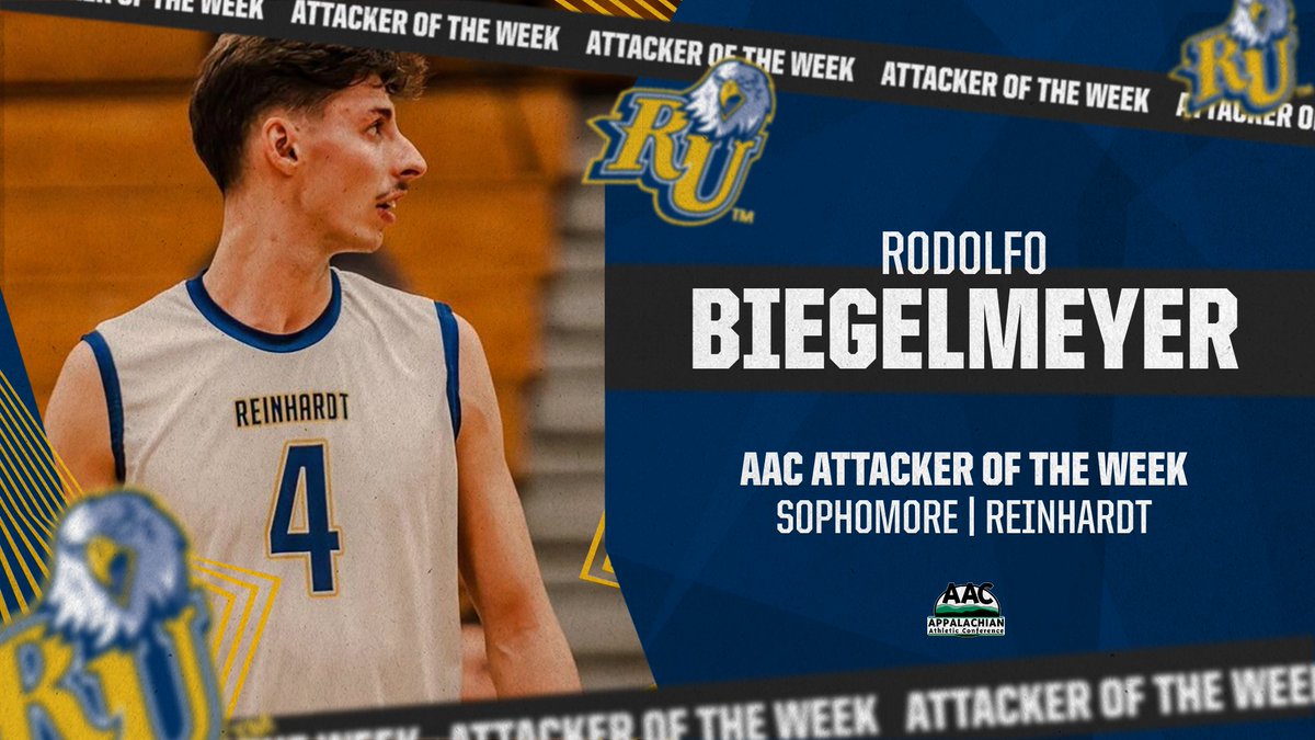 Congrats to Rodolfo Biegelmeyer of @RU_Eagles on being named the #AACMVB Attacker of the Week - bit.ly/3IZK0Kf #NAIAMVB #ProudToBeAAC
