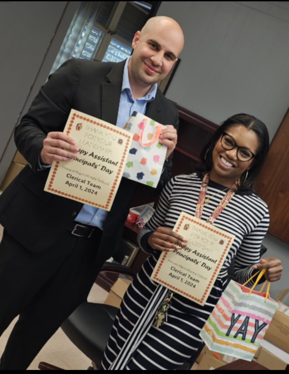 Cheers to the best Assistant Principals in @MDCPS Their leadership is top tier! @DavidPiccolino & Ms. Crystal make everyday count! @MDCPSCentral @SuptDotres #horacemann #AssistantPrincipalsWeek #movingonandmovingup