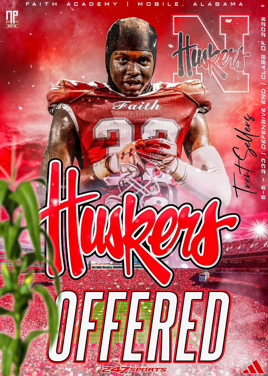 Congratulations to Trent Sellers (<a href="/TrentSellers10/">Trent Sellers</a>) out of Faith Academy (Mobile, Alabama) on picking up the offer from The Nebraska Cornhuskers today! The 6 foot 6, 233lb defensive end is picking up tons of interest from schools all around the nation. 

An 85” wingspan will do