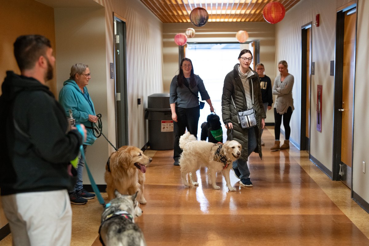 Worst day ever!!! #AprilFools — everyone knows it's no joke when the therapy dogs come out to brighten our day!