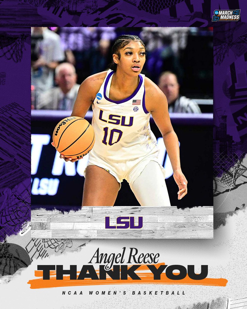 From all of us, thank you @Reese10Angel #MarchMadness x @LSUwbkb
