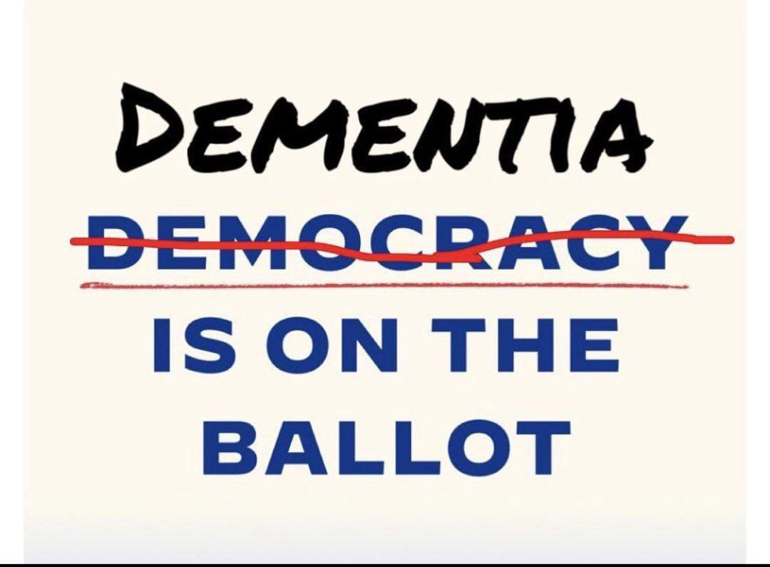 Vote no to the Dementia Democrat