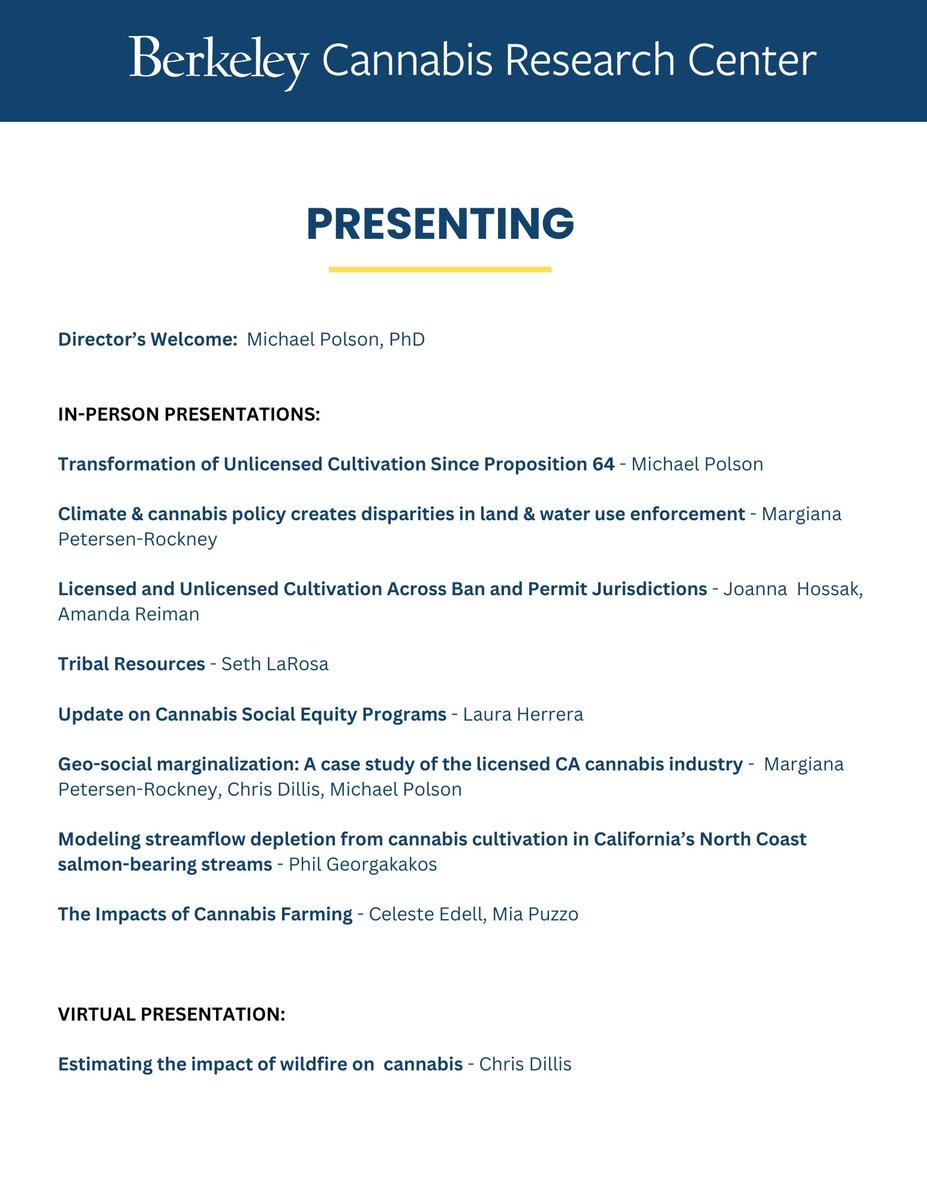 APRIL 15 | Research Briefing Event • Sharing our work with the public.  linktr.ee/berkeleycannab…