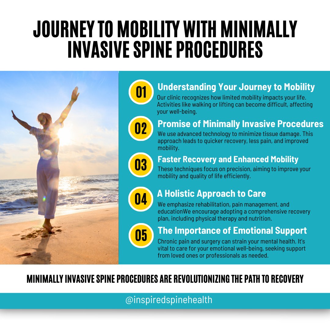 Minimally Invasive Spine Procedures are revolutionizing the path to recovery for those suffering from spinal conditions.

inspiredspine.com/2024/03/journe…

#spinesurgery #neurosurgery #spine #spinesurgeon #orthopedicsurgery #surgery #surgeon #backpain