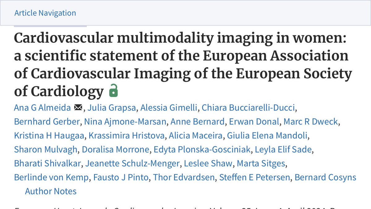 💥CV multimodality imaging in women: an #EACVI  scientific statement 👉🏼academic.oup.com/ehjcimaging/ar… 👧💃🤷‍♀️💁‍♀️🤰👵👩‍👩‍👦‍👦 #EHJCVI #echofirst #CVnuc #WhyCMR #YesCCT