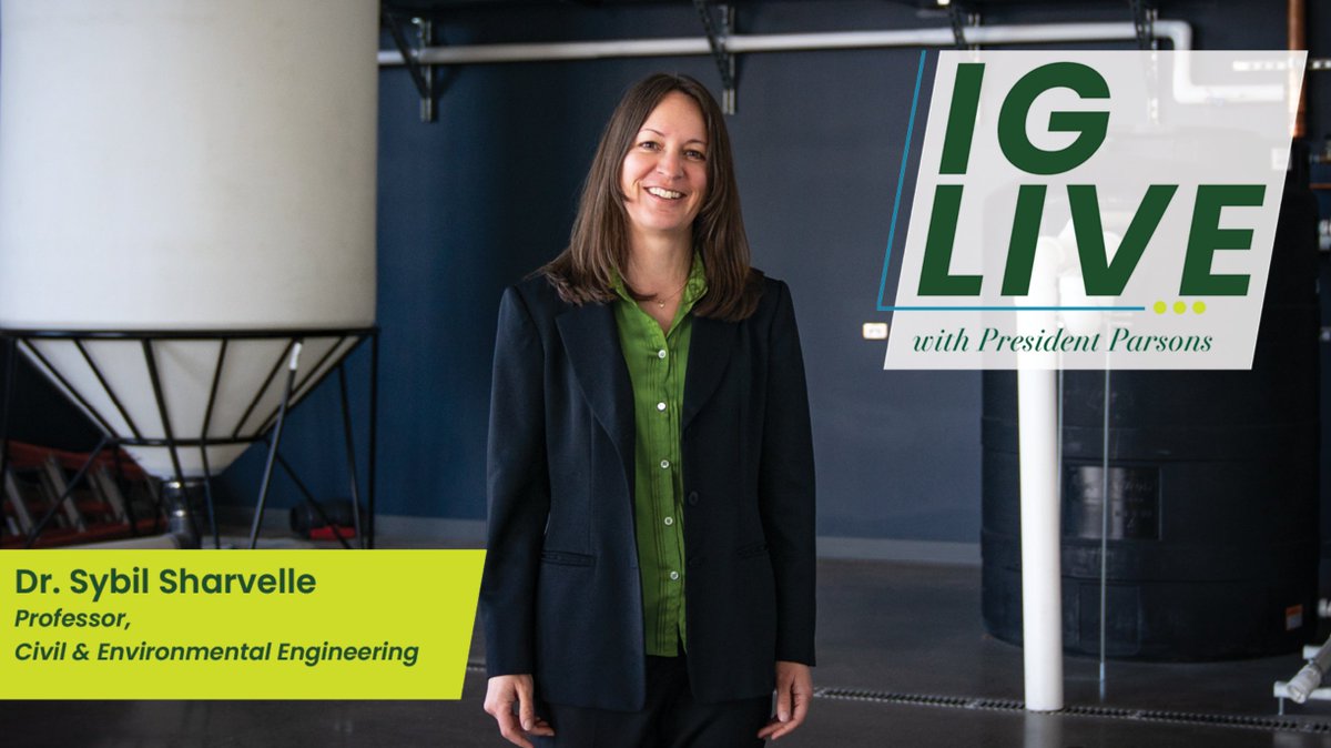 We have an exciting Instagram Live this week featuring a Q&A with @CSU_CivE Professor Dr. Sybil Sharvelle. She'll give us a sneak peek of @CSUSpur's Water Technology Acceleration Platform (Water TAP). Tune in on April 4 at 10:15 a.m. on my Instagram: instagram.com/csuamyparsons