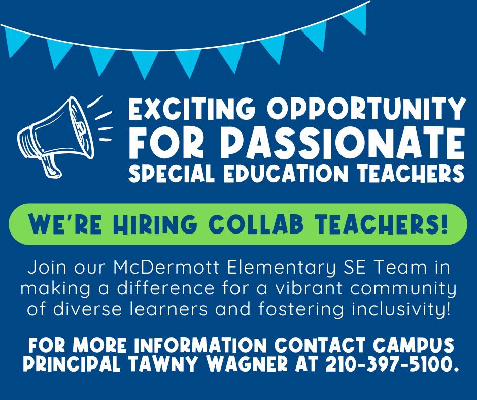 We are McDermott Strong and We Are Family! If you are looking for an opportunity to make an impact on children and to forge a path for student success, come by and check us out! We have so much to offer! @NISD