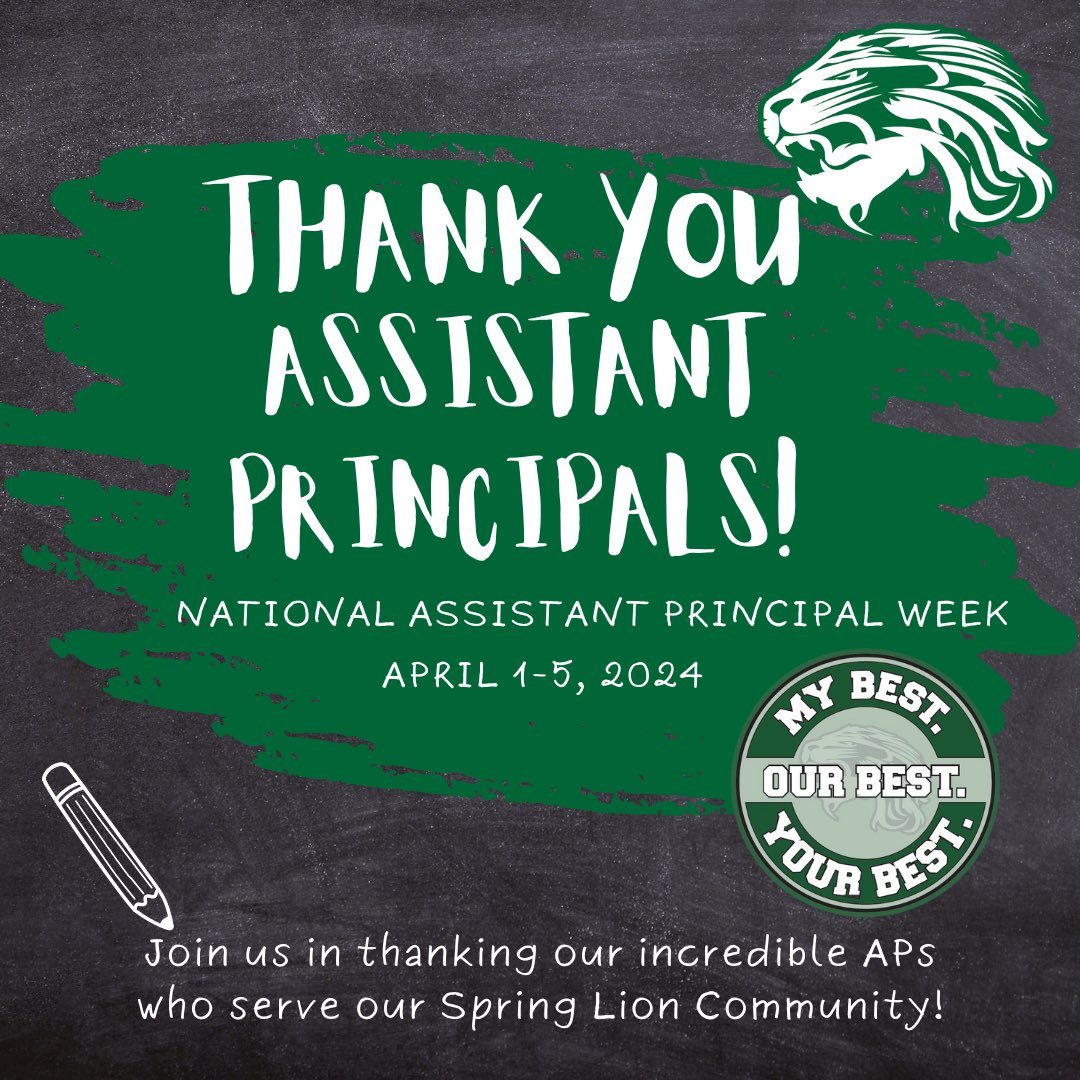 Spring High School (@springhighlions) on Twitter photo A huge thank you to our dedicated team of APs who serve our Lion Community 24/7/365! <a href="/SpringISD/">Spring ISD</a> <a href="/SpringISD_Super/">Dr. Lupita Hinojosa</a> <a href="/TraWalker3/">Tracey Walker</a> <a href="/Jhemphill_SHS/">Jalen Hemphill</a> A huge thank you to our dedicated team of APs who serve our Lion Community 24/7/365! <a href="/SpringISD/">Spring ISD</a> <a href="/SpringISD_Super/">Dr. Lupita Hinojosa</a> <a href="/TraWalker3/">Tracey Walker</a> <a href="/Jhemphill_SHS/">Jalen Hemphill</a>