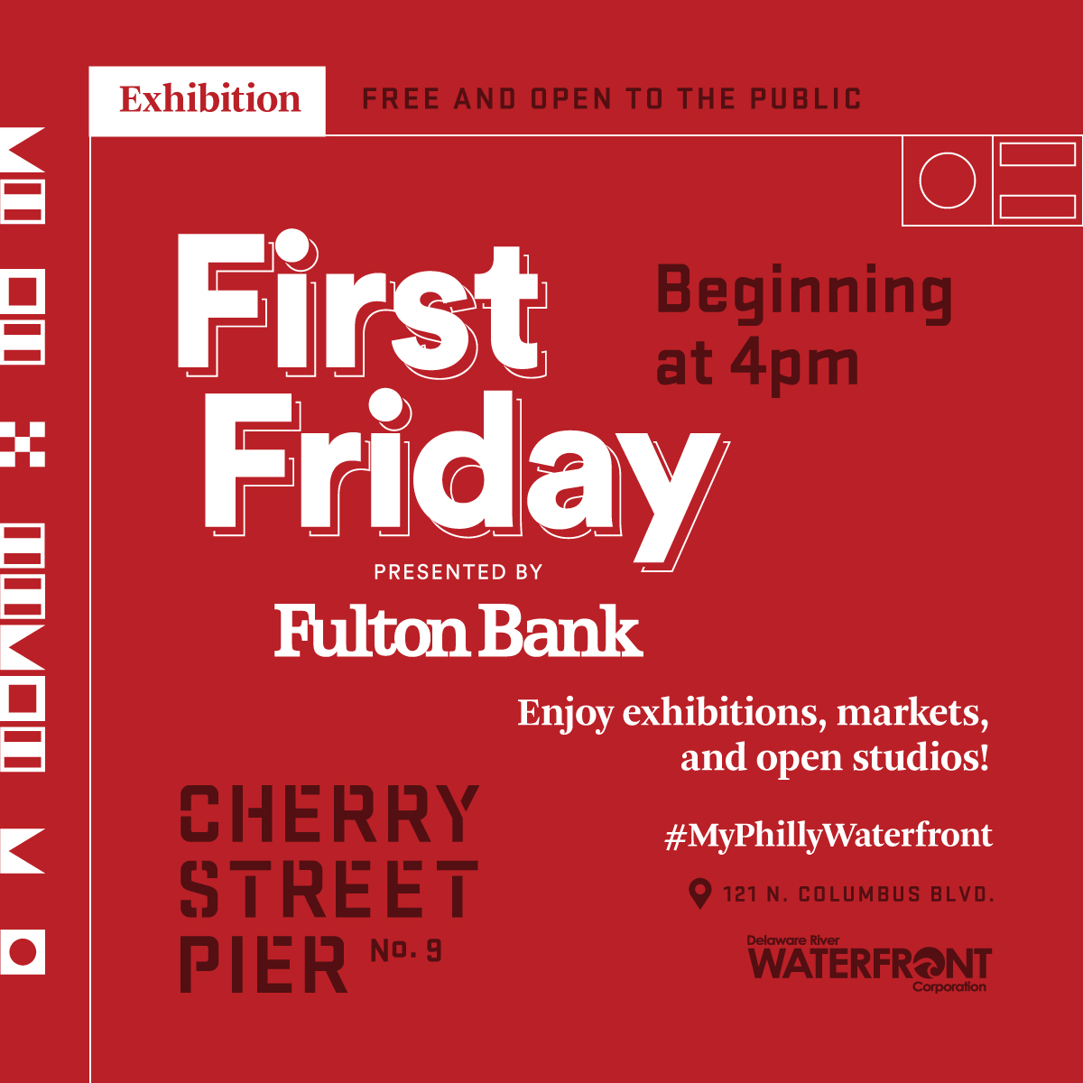 NO JOKE! We have an awesome #FirstFriday scheduled for you this starting at 4 pm. Exhibition openings, Artist and Artisans Market, open artist studios (with classes), and more! We’ll see you this Friday, 4-9 pm. bit.ly/3vr5p9D #MyPhillyWaterfront #CherryStreetPier