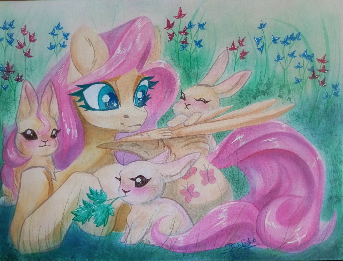 💖best environment for Fluttershy in a few days there will be an auction for this painting! #mylittlepony