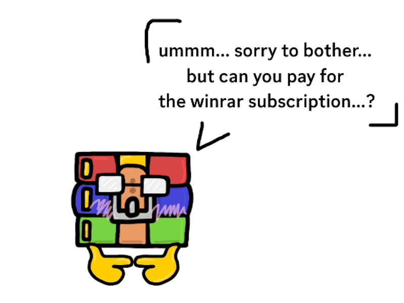 Xialcom's tweet photo. @WinRAR_RARLAB i make u a fanart (if u replay this im gonna cry ๐ฅบ) https://t.co/rrDXkl4HLh