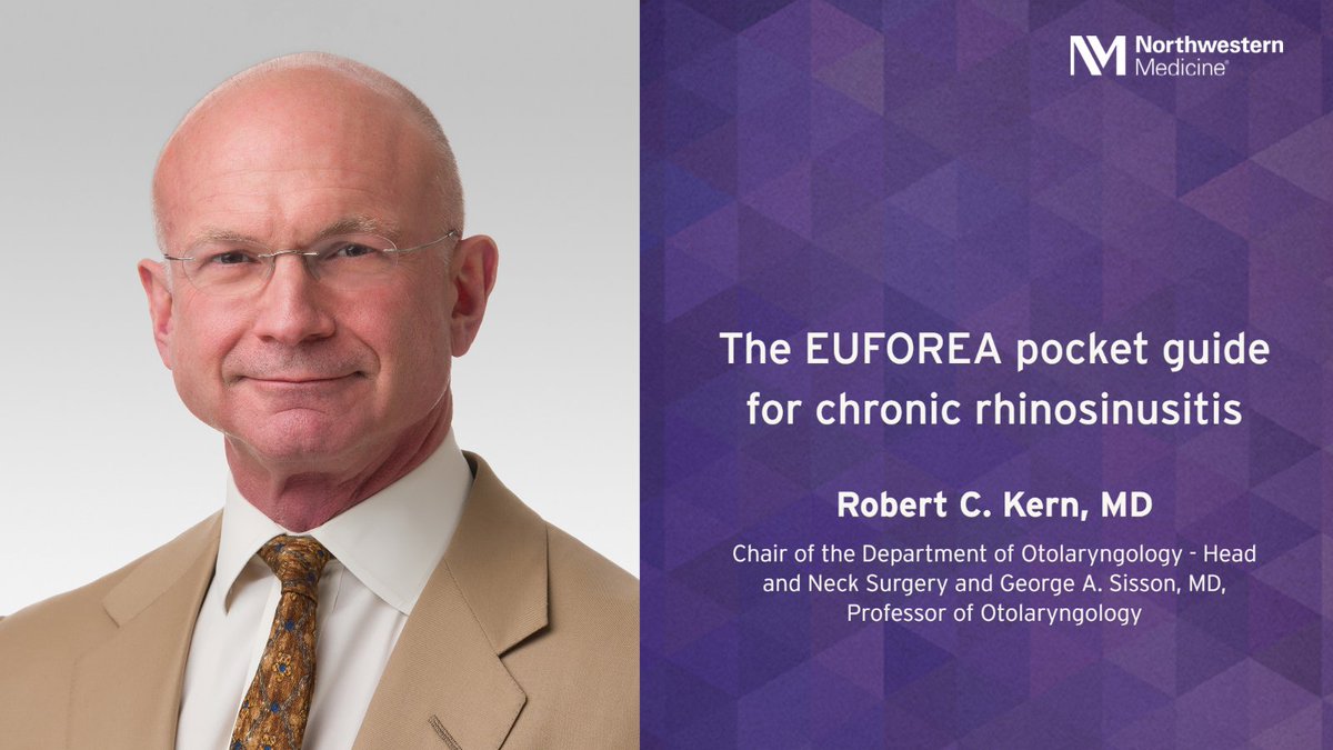 Chronic rhinosinusitis often goes undiagnosed and untreated. Robert Kern, MD, provided thought leadership on this when contributing to The EUFOREA Pocket Guide for Chronic Rhinosinusitis, a resource for physicians. breakthroughsforphysicians.nm.org/the-euforea-po…