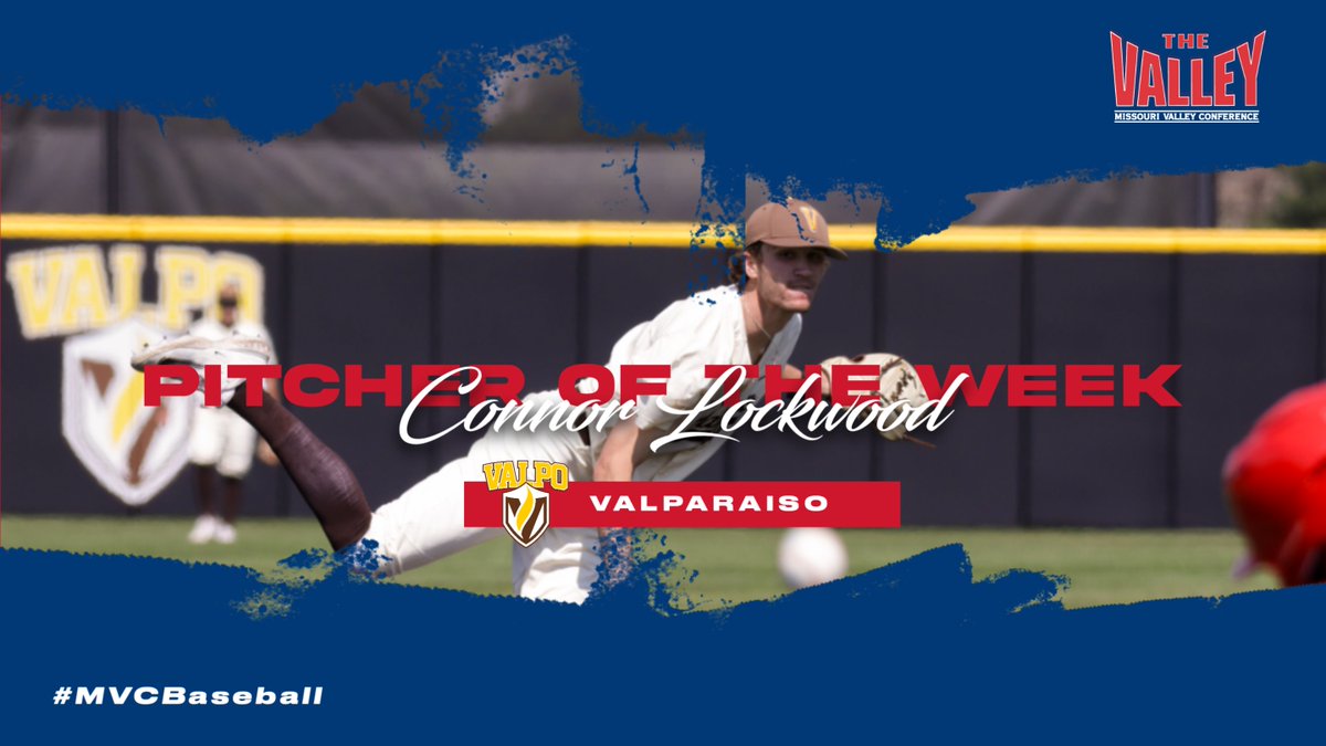 Pitcher of the Week ⫸ Connor Lockwood, <a href="/ValpoBaseball/">Valpo Baseball</a>

▪️He earned the win while scattering eight hits and allowing two runs. Lockwood did not issue a walk and struck out nine in the triumph.  

#MVCBaseball