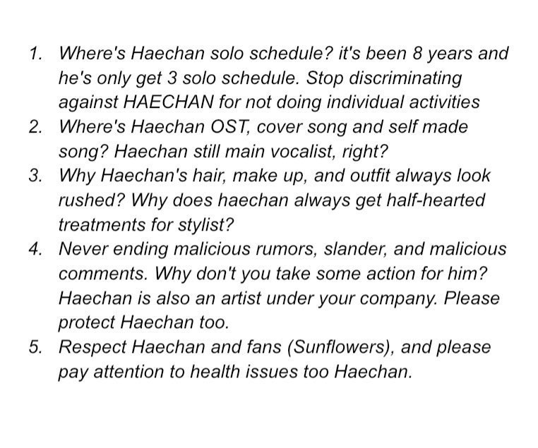 sfwithfs's tweet image. These things remain true. We will always demand respect and fair treatment for Haechan.

Haechan Deserves Better
SM Treat Haechan Better
#SMTreatHaechanBetter