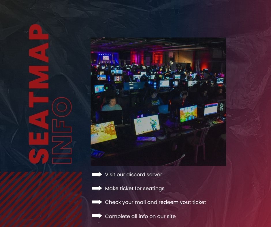 🎟️Ready to claim your spot? Once you've purchased your ticket, remember to check your email to ensure all your details are complete on our site.✅ ❗Attention❗ You now have the opportunity to reserve your seat on the seatmap by creating a ticket on our Discord server💺
