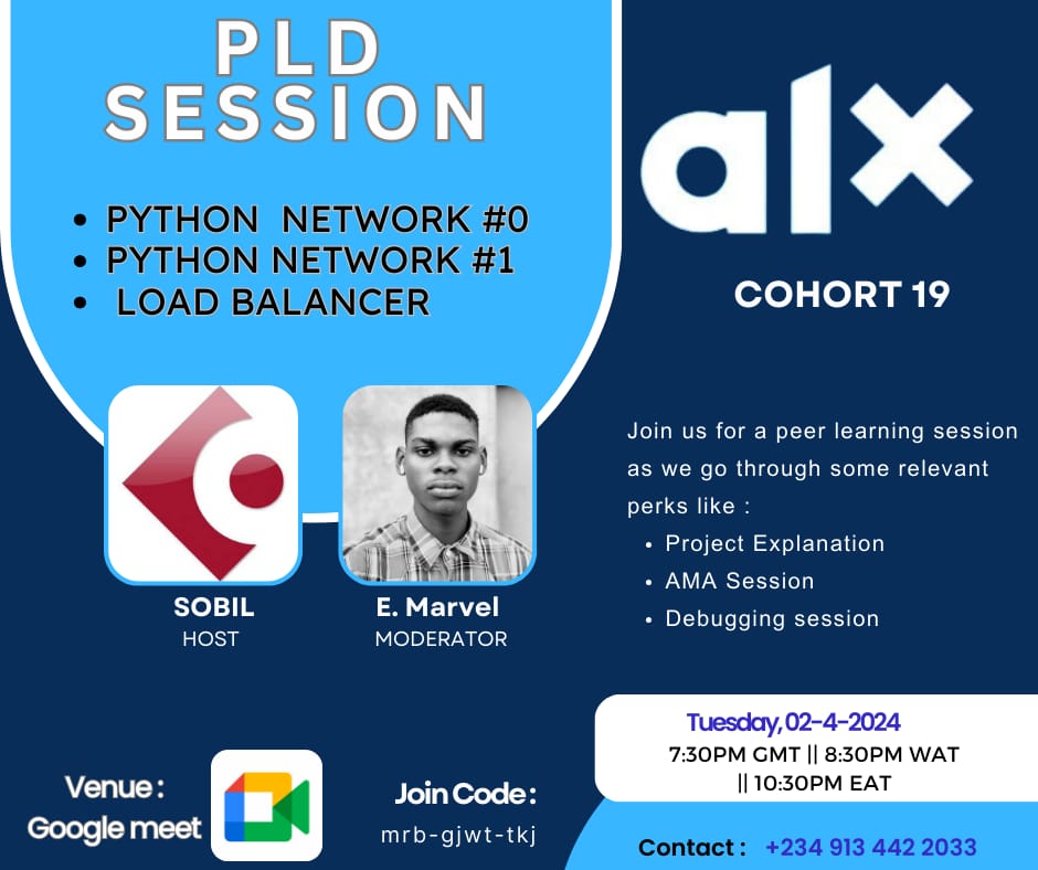 UduakobongUwah's tweet photo. #Day19 & #Day20 of #100DaysOfALXSE
🌐 Had a session cohort 20
✅ I'm in cohort 20, but went to chill with the big💪 boys in cohort 19 & cohort 15, by joining their PLDs and trust me it was amazing .
👉 Went back to revisit OOP in python and version control.
#PLDs, #Grit https://t.co/VlzY0Af46b