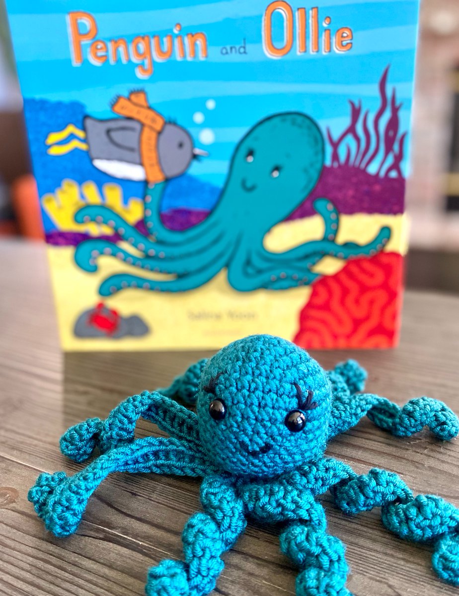 SalinaYoon's tweet photo. Check out this super cute OLLIE crocheted octopus doll!  😍 You can order your own right here: https://t.co/5ullHMn5Jy 
And she might be able to create a custom creation just for you, too, my fellow authors &amp; illustrators! 😃 https://t.co/fOljpLU98K