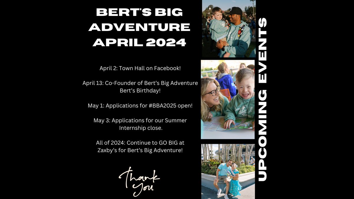 Join #BertsBigAdventure today, April 2nd, at 12 noon on Facebook for our April Town Hall 💜 

Can't make it? We'll be back at 12 p.m. on the first Tuesday of every month!

facebook.com/bertsbigadvent…
