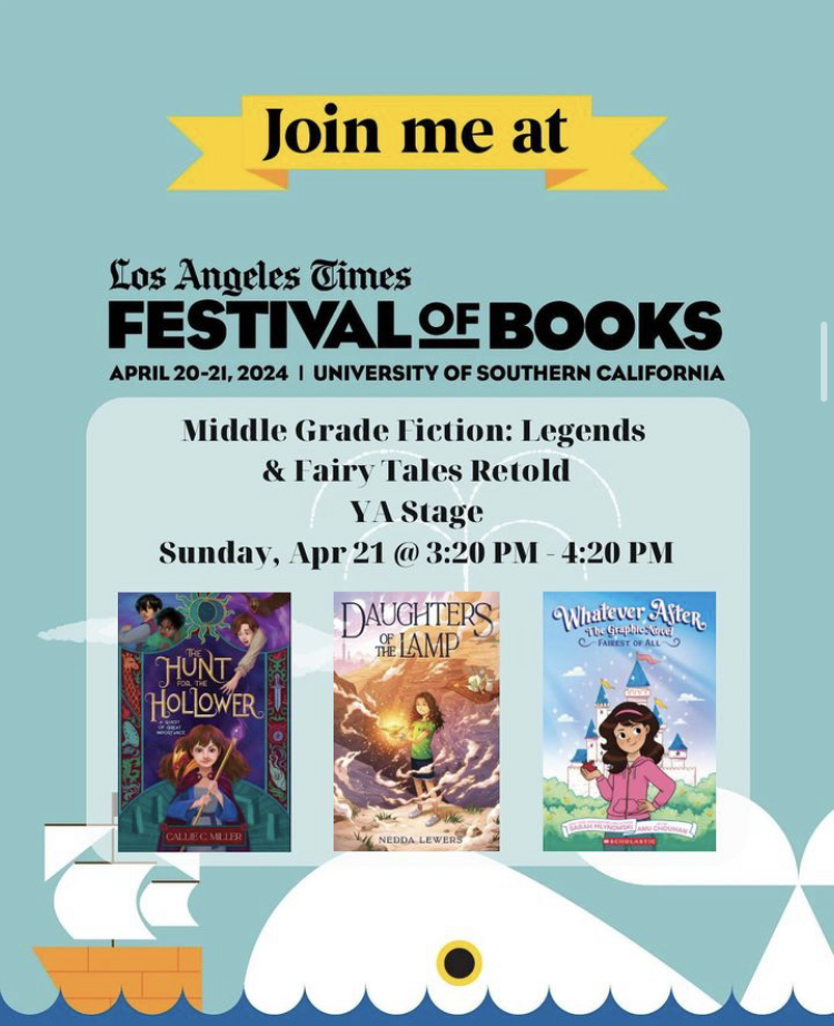 I'm SO EXCITED to be at the @latimesfob this year! Come see me try to keep up with the incredible @NeddaLewers and @SarahMlynowski on our panel about our middle grade fantasy books!
