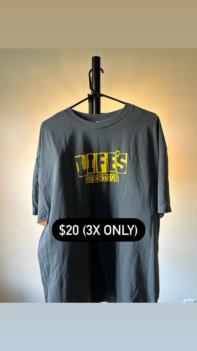 MERCH!! Leftovers from our last tour up on our BigCartel now. Price drops on everything and limited sizes so grab something while you can 🔥🔥 

Lifesquestion.bigcartel.com