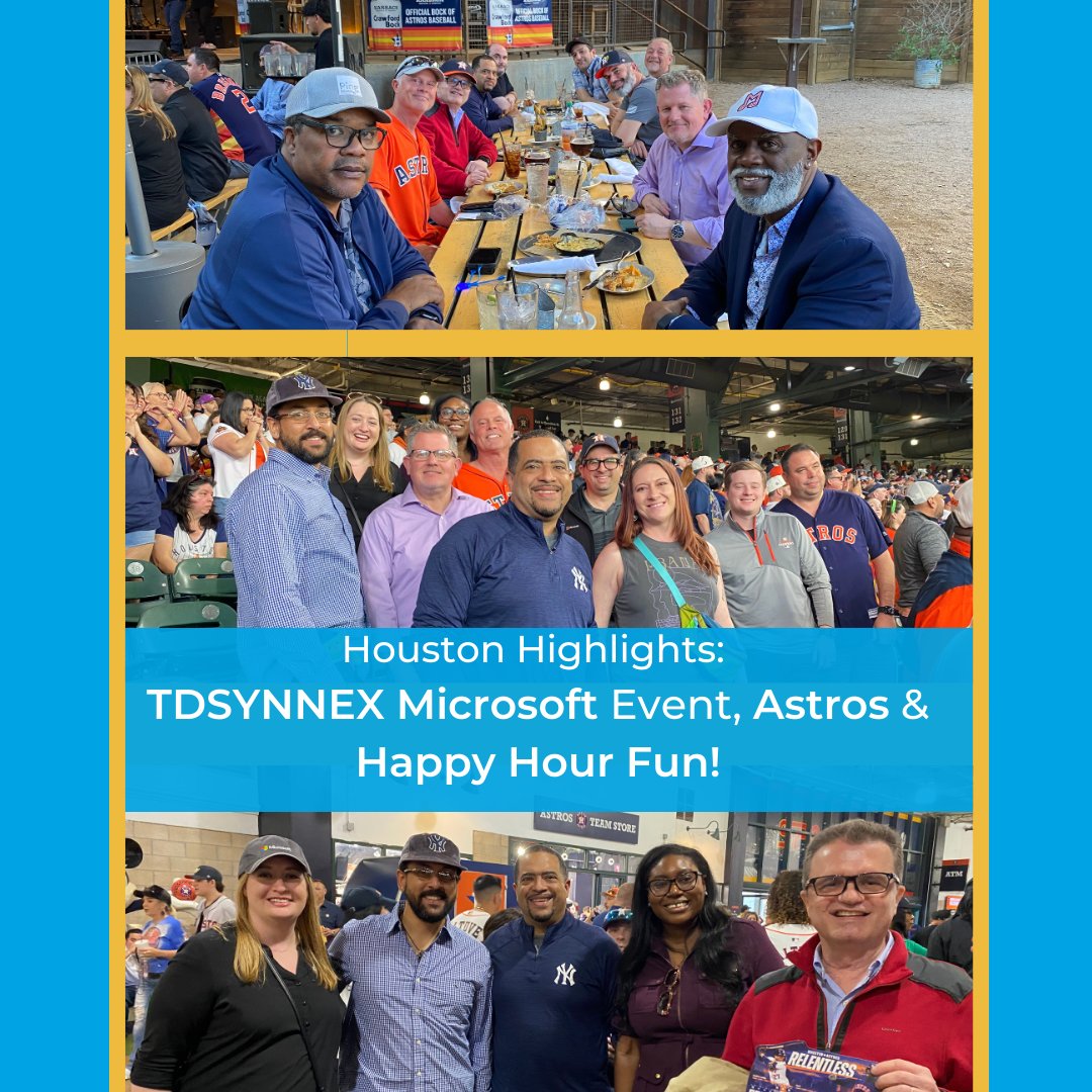 Weaver_Tech's tweet image. Our team had an incredible time last week at the TDSYNNEX Microsoft Event followed by an exciting Astros game and happy hour! It was the perfect blend of networking, learning, and team bonding. Here&apos;s to more successful collaborations ahead! #TeamBuilding #Microsoft #WeaverTech