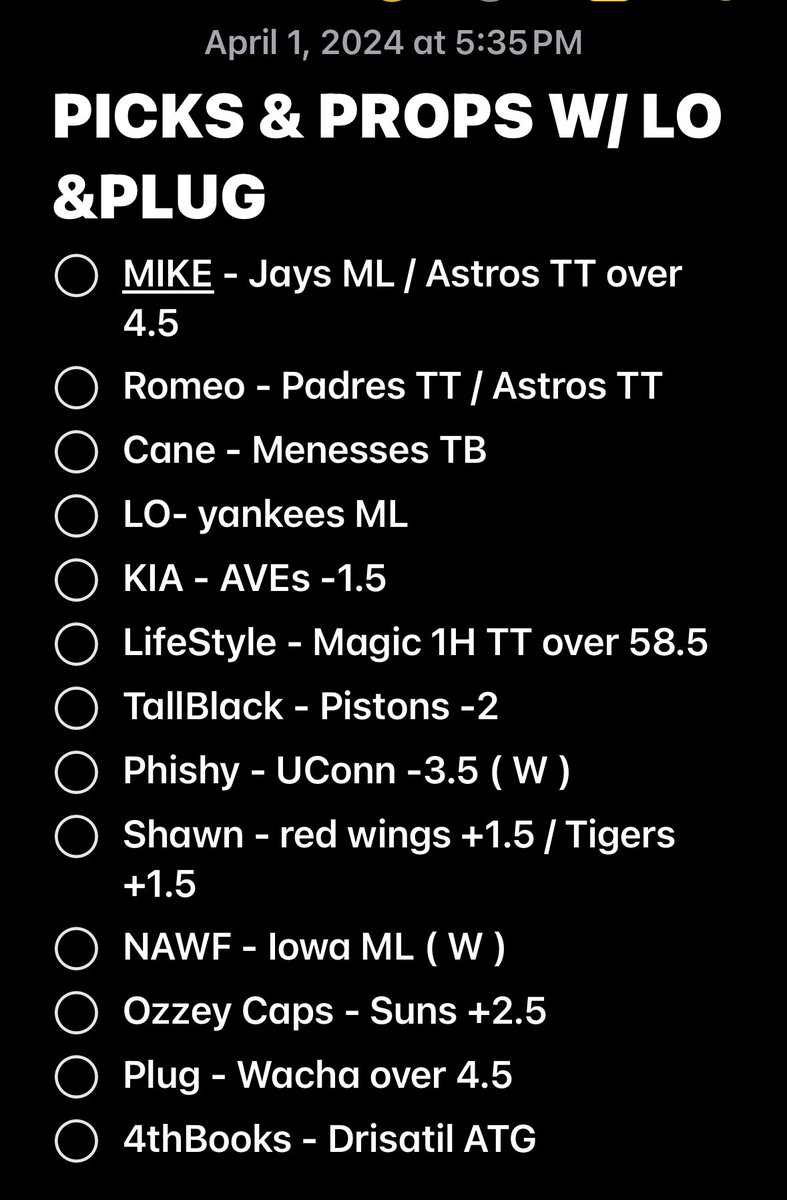 DeltaPropz's tweet photo. #GamblingX 💫4/1/24 BEST BETS w/ @WePluggedInn @kia_parlay & @LoSportsPicks! #SPLP🎙️ BEST SPORTS BETTING SHOW On This platform!! https://t.co/nryOvyyUnL