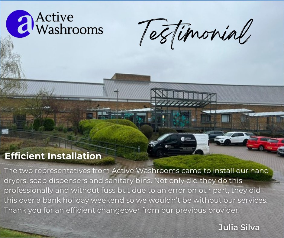 It's testimonial Tuesday here's another testimonial from our latest customer. We will let the two representatives know you spoke so highly of them and how pleased you were. #testimonial #testimonialtuesday #installation #newcustomer #customerreview #leadingtheway #activewashrooms