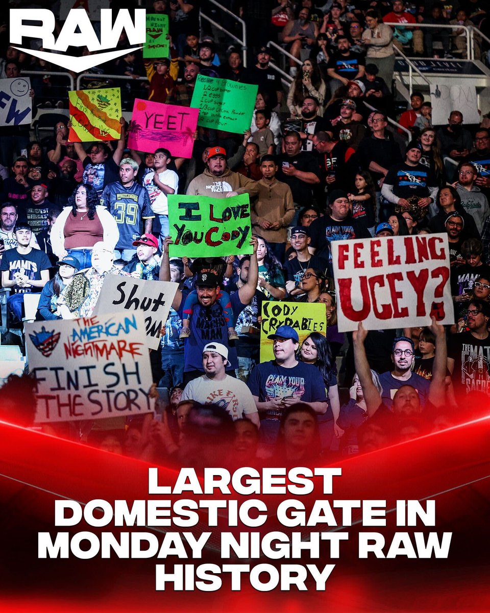 We’re not even a full day into #WrestleMania Week, and the @WWEUniverse is already smashing records. Tonight’s #WWERaw in Brooklyn will be the largest domestic gate in the history of the red brand. @barclayscenter