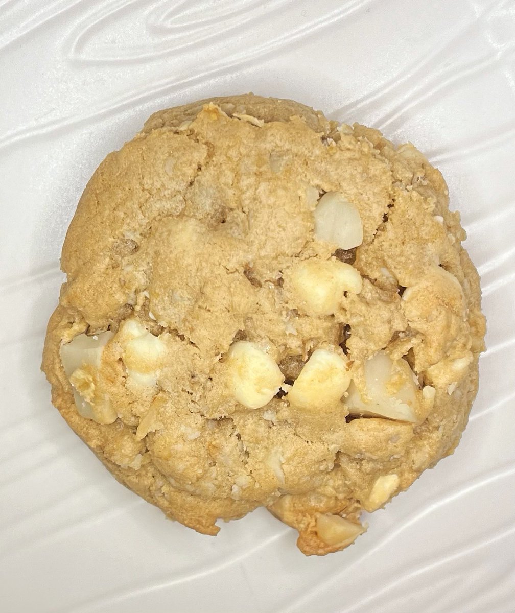 April’s Cookie of the Month is our white chocolate macadamia nut cookie! It’s sweet and salty and has a taste that will keep you coming back for more. Try some today!