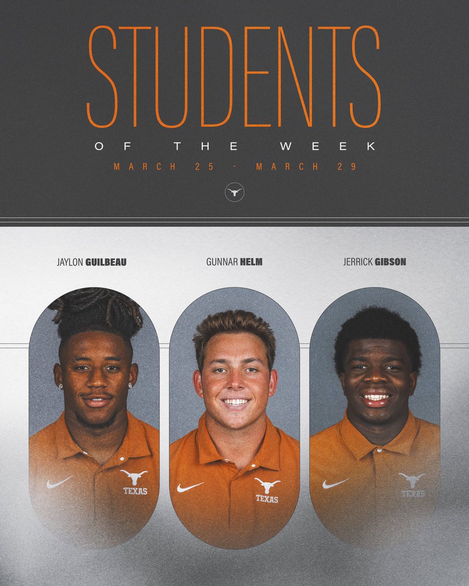 Congrats to our Students of the Week! 🤘 @jaylonguilbeau1 x @gunnar_helm x @gibson_jerrick