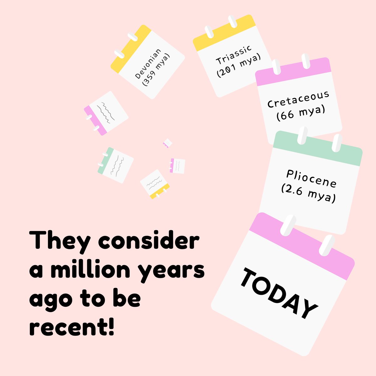 It is time for our #GeoJoke of the month!

Why did the geologist struggle with time management?

They consider a million years ago to be recent!

(mya = million years ago)

#AprilFools #UWaterloo