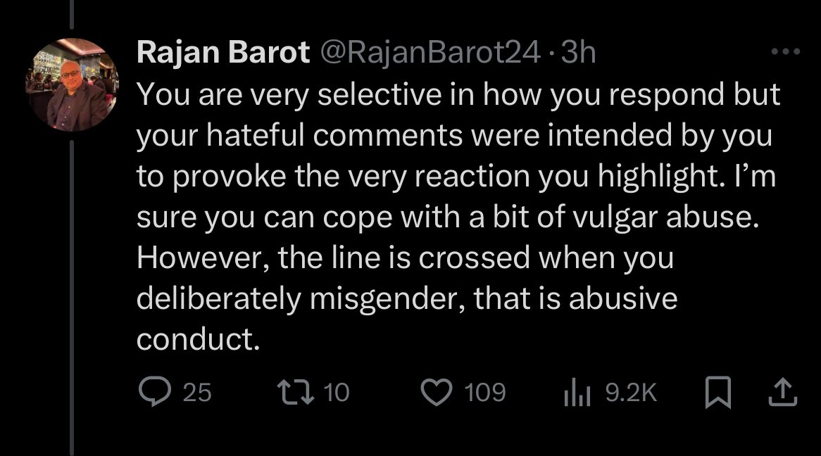 You were asking for it. Stop complaining, you’re not hurt. It’s your mouth that’s the problem. Men like this watch women threatened with death, rape and mutilation for the crime of defending their rights and the only problem they can see is that we’re still speaking out.