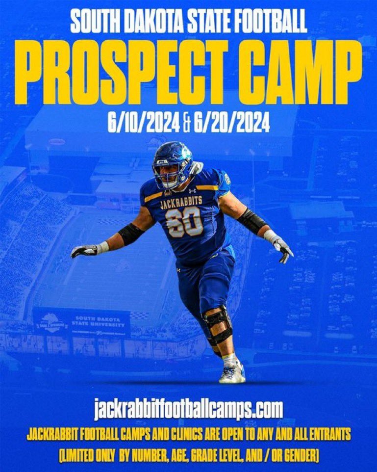 Thank you <a href="/Coach_MBanks24/">Michael Banks</a> and the South Dakota State coaching staff for the camp invite.