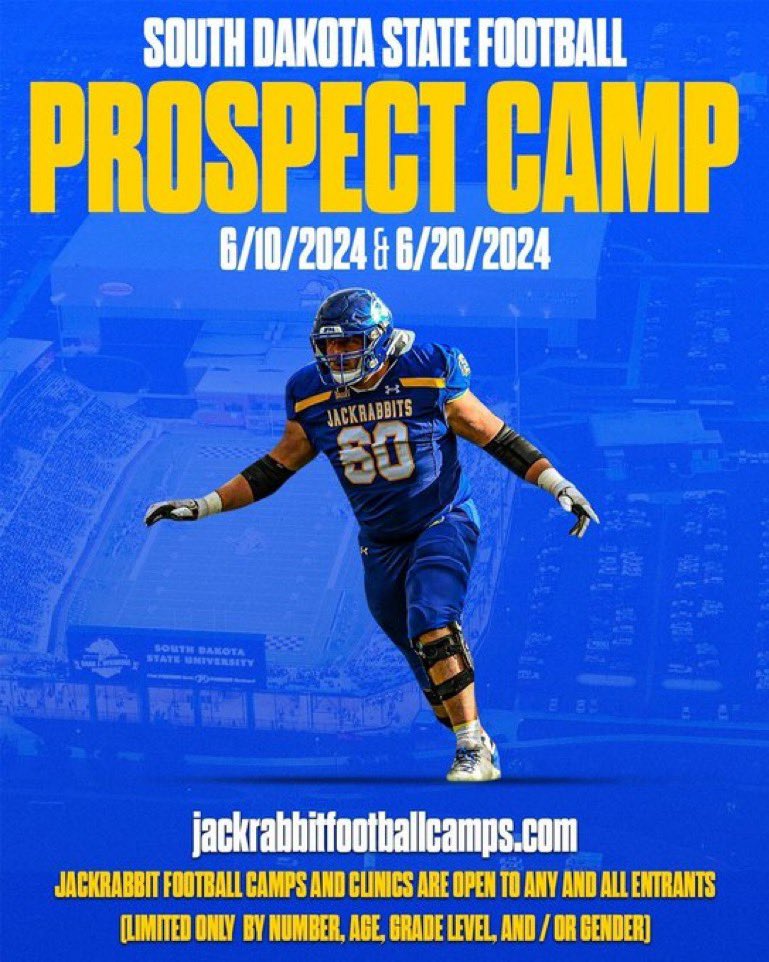 Thank you @Coach_MBanks24 and the South Dakota State coaching staff for the camp invite.