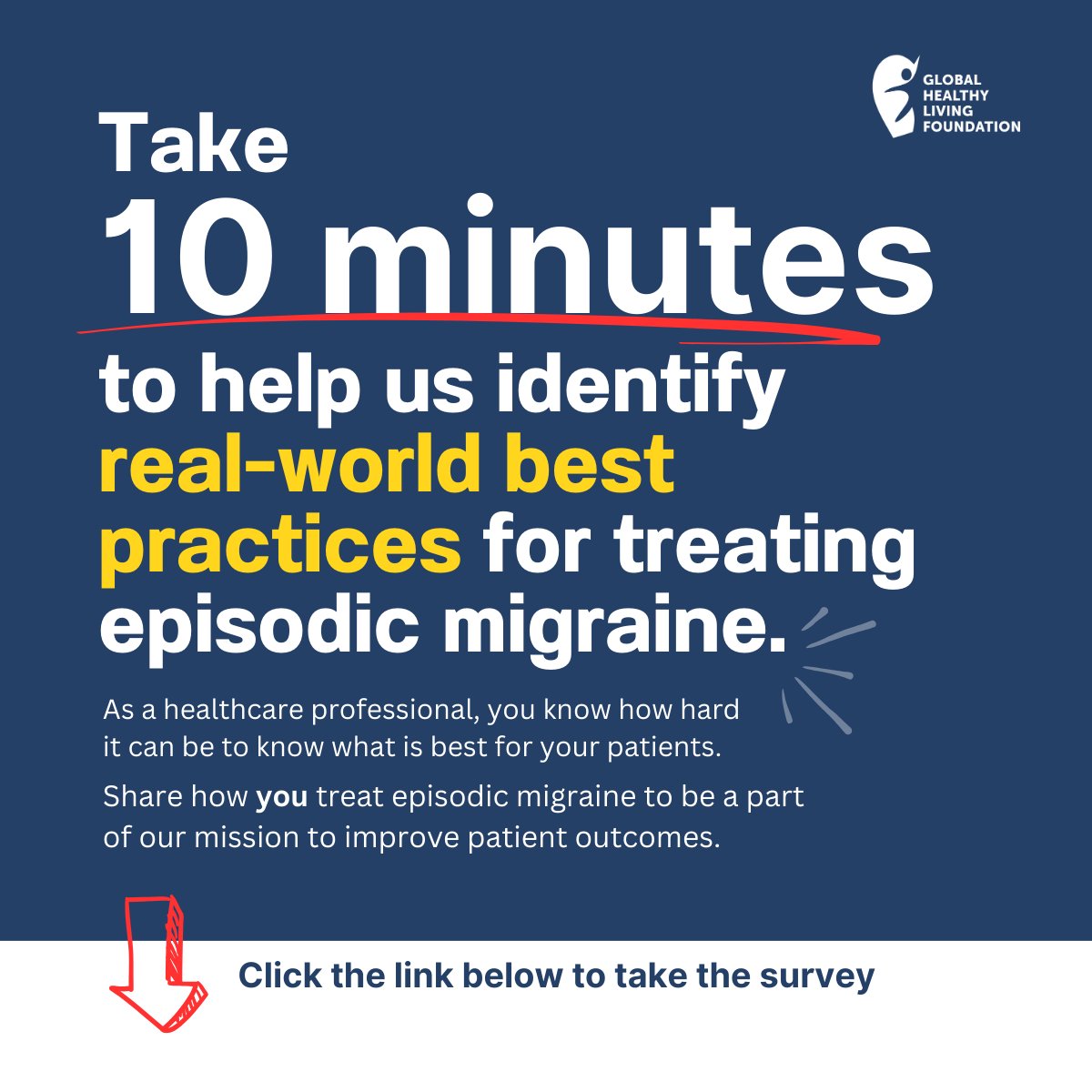 Hi healthcare providers! Help improve the treatment of episodic #migraine! 

Participate in the UpEnd Episodic Migraine survey to share your insights. 

research.net/r/FBDYLHM

#UpEndMigraine #MigraineAwareness #HealthcareProviders