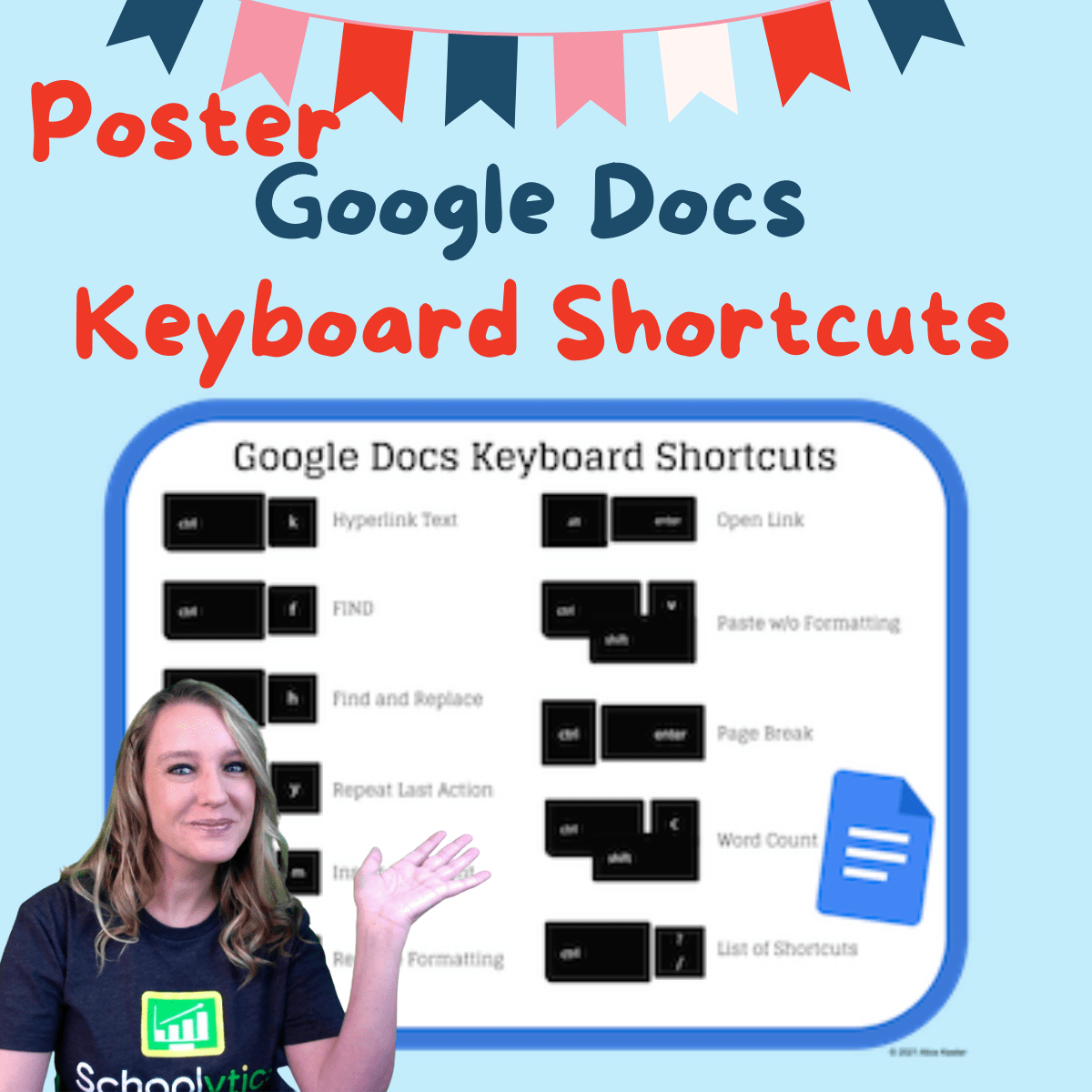 Poster of Google Docs Keyboard Shortcuts - Teacher Tech 

alicekeeler.com/2021/12/12/pos… #googleEDU #googleDocs
