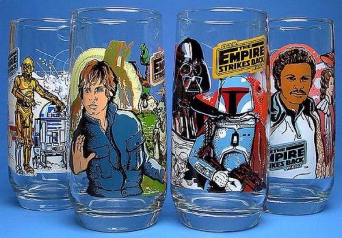 Burger King brought it strong with these Star Wars glasses. This set is still in great condition, probably because the child who got them died of lead poisoning three days later.