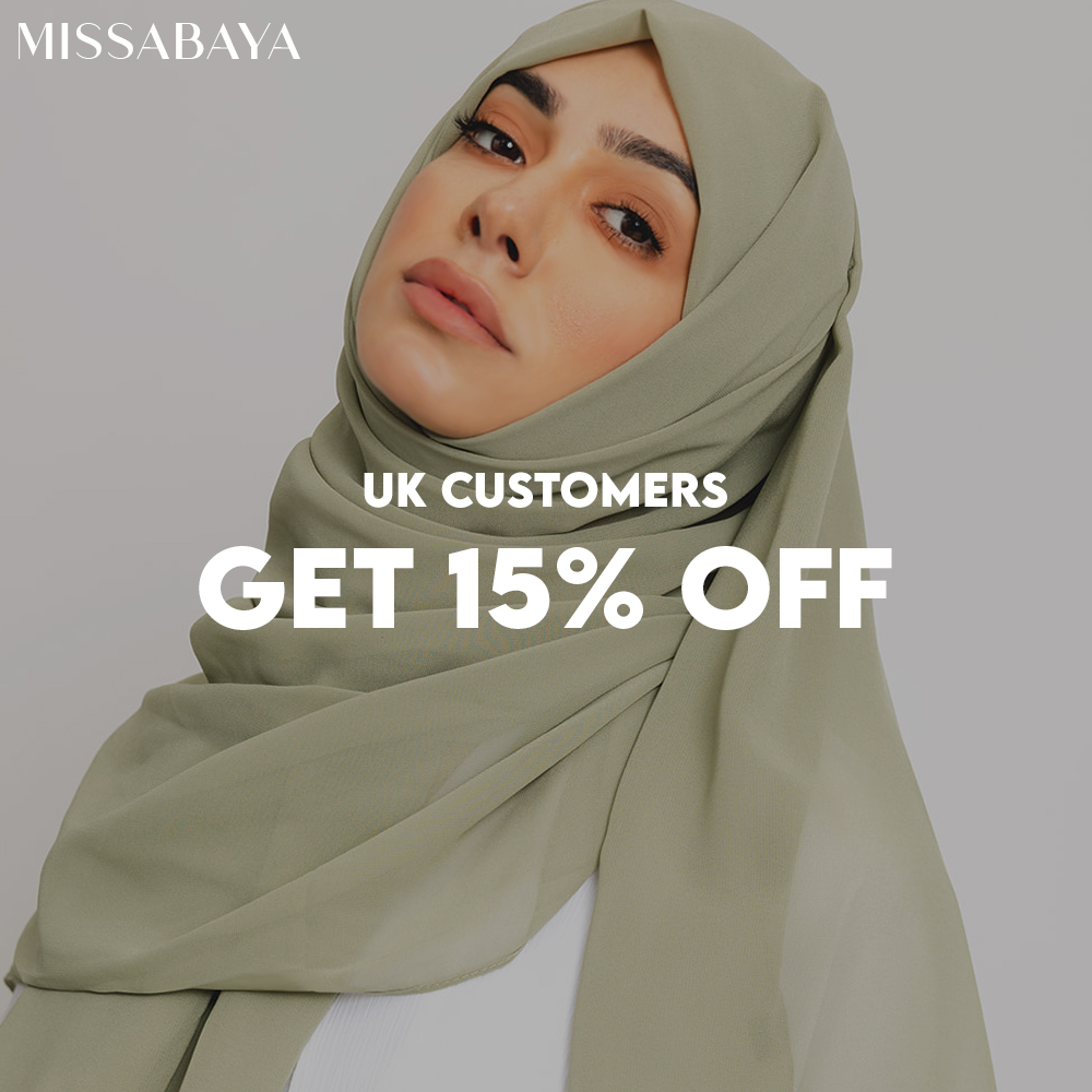 Enjoy a fabulous Eid sale 15% discount on MISSABAYA! 

Discount Code: CELEBRATE15

#EidDiscount #MISSABAYA #Abaya #Jilbab #Khimar #Ramadan #Eid #IslamicFashion #AbayaUK #Hijab #ModestFashion #Dress #Fashion #OpenAbaya #BlackAbaya #EidAbaya