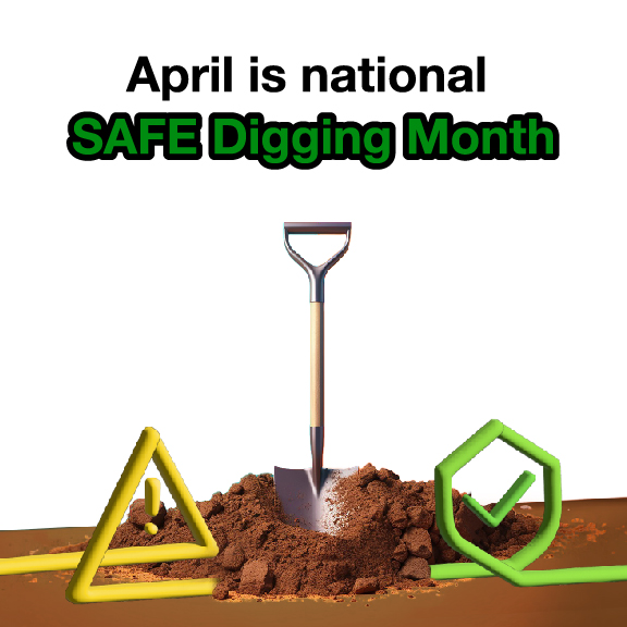 April is #NationalSafeDiggingMonth, and we want to remind you that safety is in your hands, even before you start digging. Visit us online or download our app to submit free tickets online. It’s quick, easy, it results in a safer project for you and those around you. #NSDM