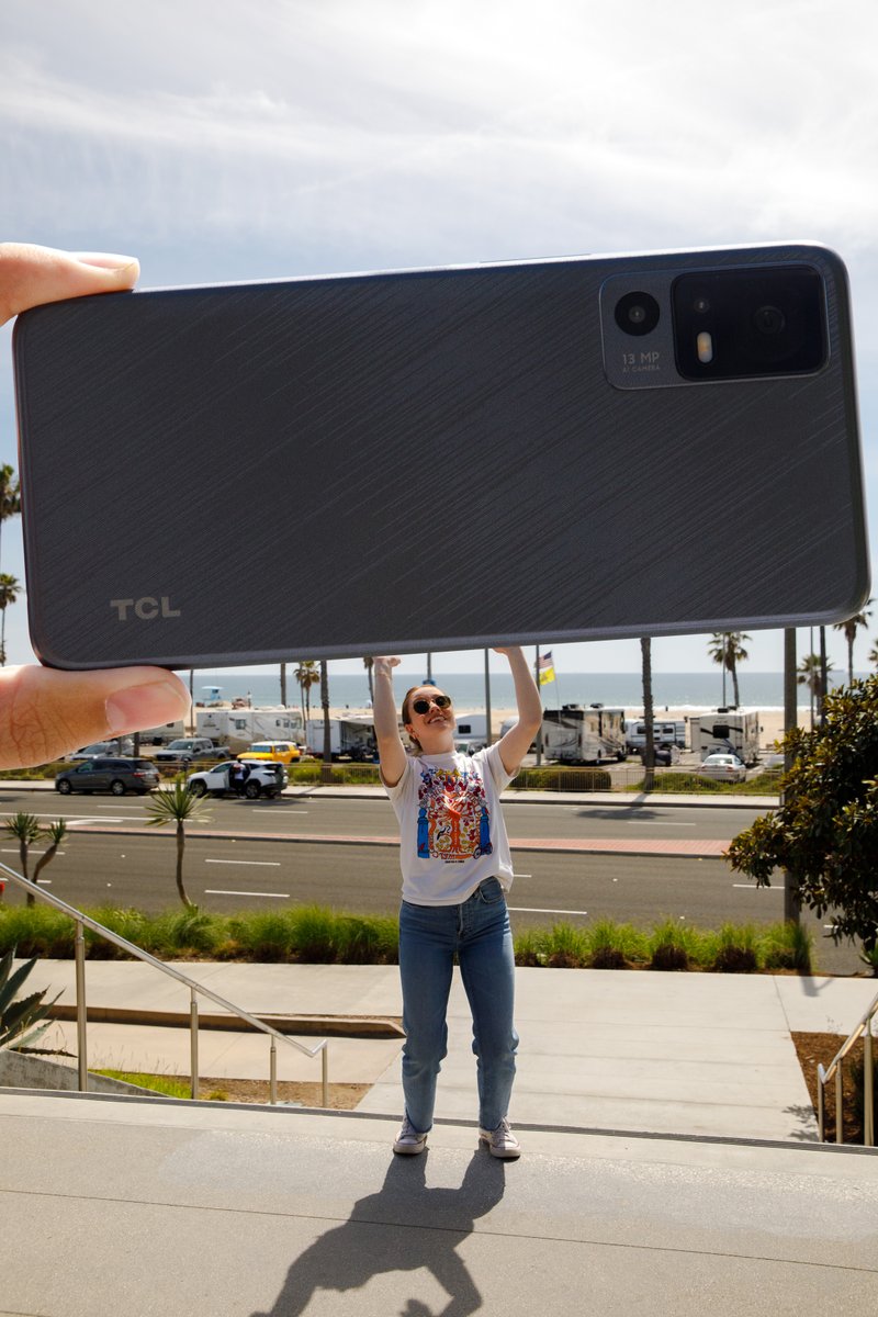 Introducing the all-new 115' TCL smartphone 🤩 - massive 115' screen - long lasting battery to keep you charged all week - enlarged size so you'll never lose your phone - only 150 lbs! #AprilFools