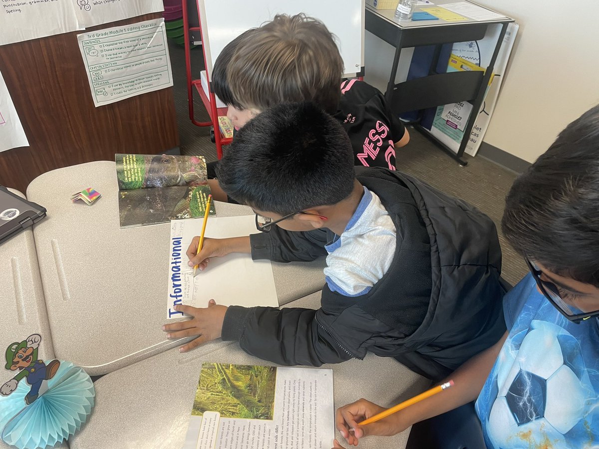 It’s STAAR review week and our theme is Leveling Up like Mario! One of the review activities today included working in groups to create “album covers” of 6 different literary genres. They had 15 minutes to “brain dump”, and then they shared and took notes. 🏎️💨🌳⭐️