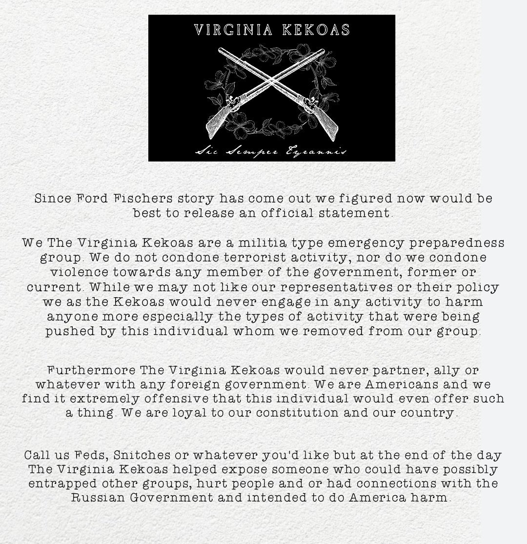 26) The Virginia Kekoas @VirginiaKekoas_ have released a statement in response to the publication of my @N2Sreports story about their situation. twitter.com/VirginiaKekoas…