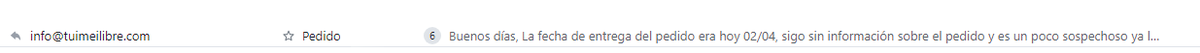 MrH_TW's tweet photo. @TuimeilibreSL increible la atención por correo si señor, pedido hecho hace 3 semanas y ni os habeis molestado en contestar o cambiarle el estado https://t.co/jRlyC8lMU0