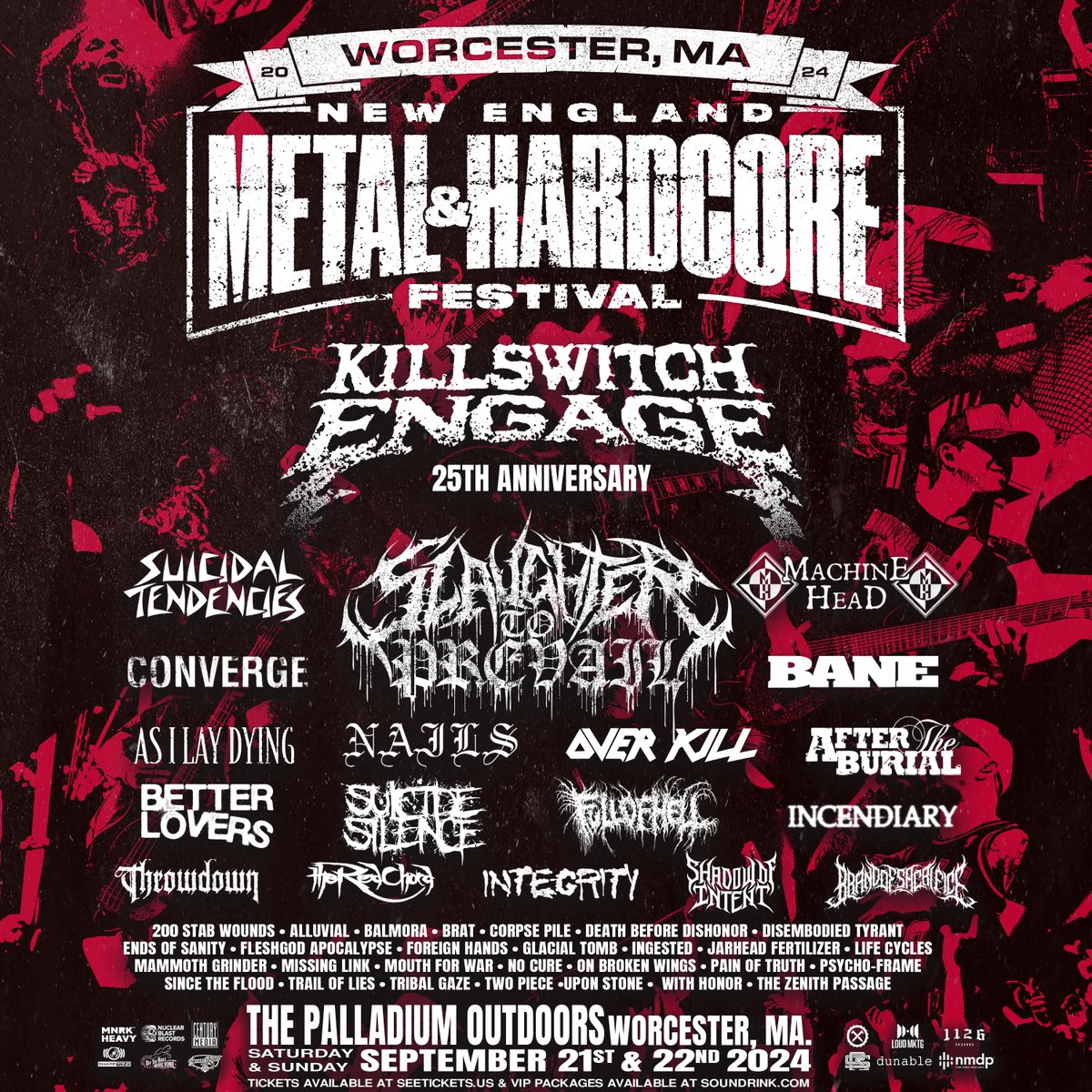 We can't wait to return to our original stomping grounds 9/21-22, 2024, celebrating our 25th anniversary! The @NEMHF_Official is BACK at the Worcester Palladium Outdoors! VIP onsale NOW - general onsale FRIDAY April 5 - 10am ET. metalandhardcorefest.com for more info!