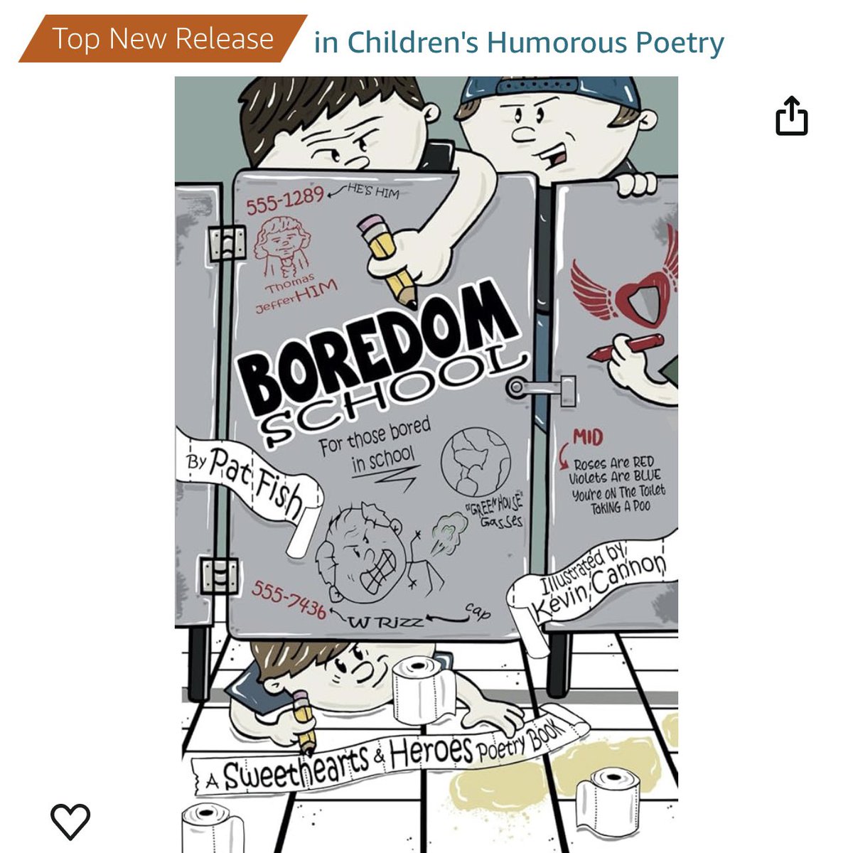 pfishyfisherton's tweet image. Hello twitter people, 

My new poetry book, “Boredom School: For Those Bored In School” is now available for purchase. I put a lot of heart and effort into creating it, and I’m really proud of the final result. I’d love to hear what you think!  

👉sweetheartsandheroes.com/boredomschool