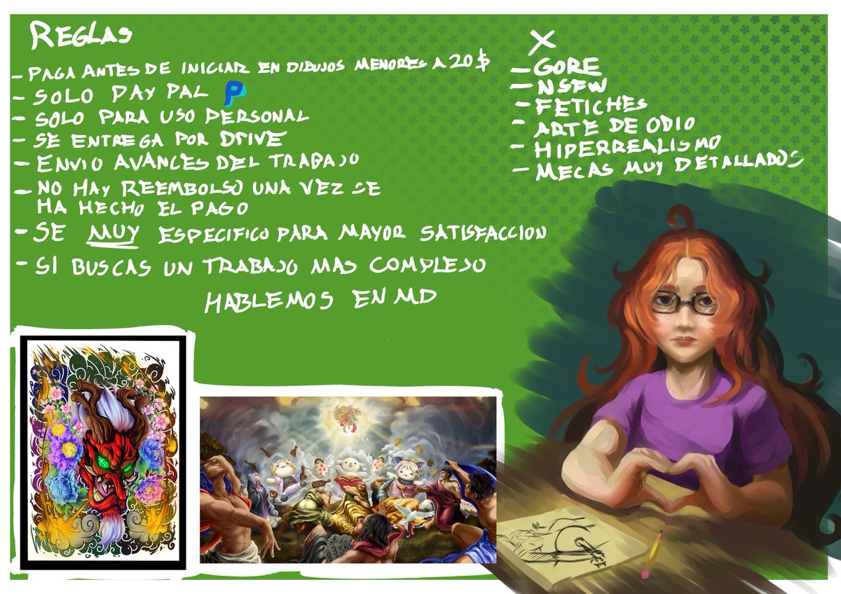 ¡Por fin estamos abriendo comisiones! ✨🗣️✨He terminado con las personas que han venido antes y ahora puedo aceptar mas, si estas interesado en mi trabajo echa un vistazo 👀
Trabajo y respondo lo mas rápido que puedo pero ténganme paciencia 🤓