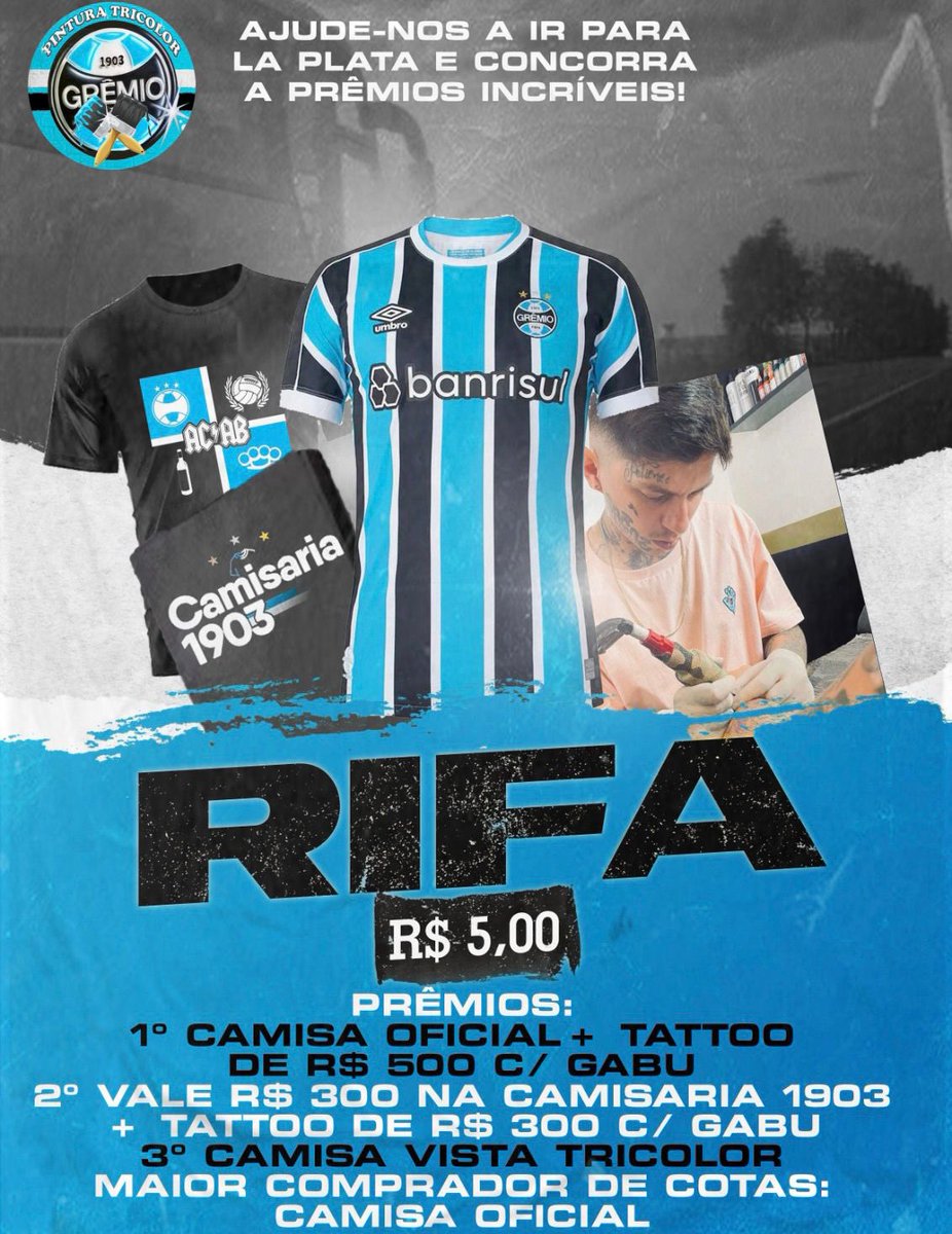 ElGuerdoGui's tweet photo. Fala gurizada, tá rolando a ação dos guri pra ajuda de custos pro bus pra ir a La Plata, quem tiver como apoiar a gurizada que pintou o bairro sem receber um real em troca a ir apoiar o tricolor nessa viagem, por favor, acesse o link e faça sua fézinha!

https://t.co/1jUDjTNkOc https://t.co/UdWbsvvXKb